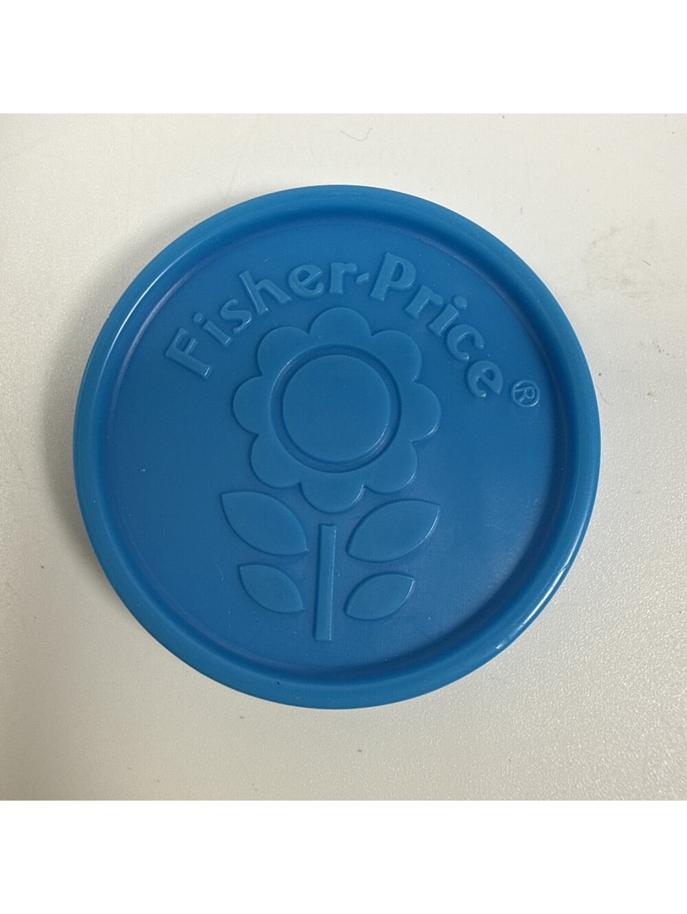 BLUE COW  Fisher Price Barnyard Bingo 1994 Replacement Piece Coin - Picture 2 of 2